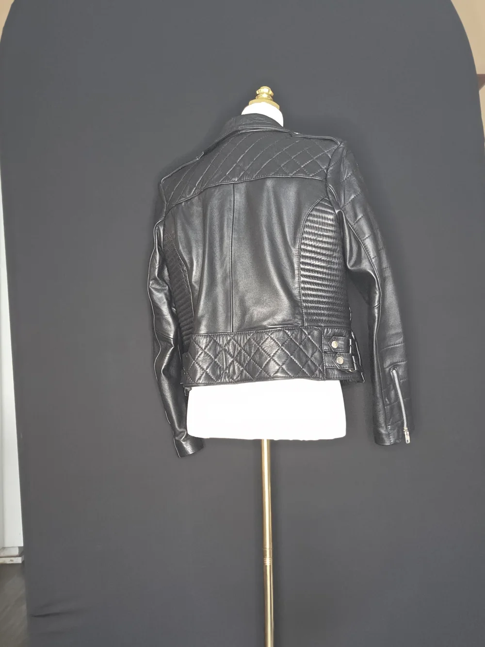Black Leather Jacket - XL